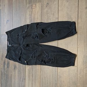 CARMAR CARGO BLACK DENIM WOMENS PANTS SIZE 10